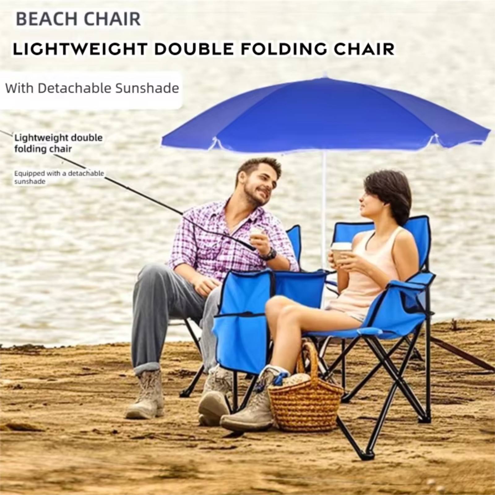 Outdoor Furniture Material - Çift Katlanır Kamp Sandalyesi, Soğutucu Çantalı,