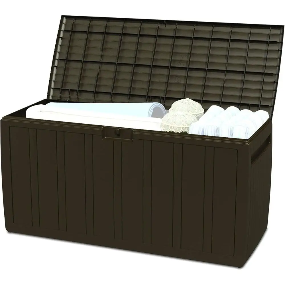 Outdoor Furniture With Storage For Cushions - 71 Galonluk Kahverengi Dış Mekan Depolama