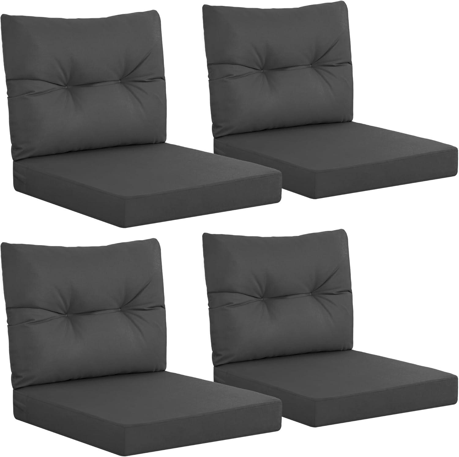 Outdoor Furniture Cushions 24 X 24 - Dış Mekan Veranda Mobilyaları Koyu Gri