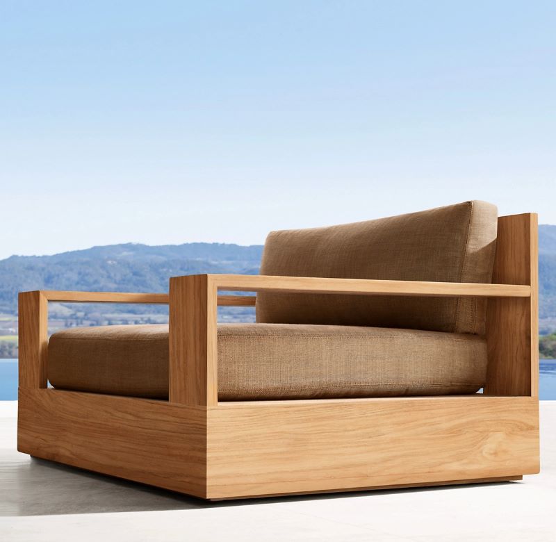 Outdoor Furniture Material - Yüksek kaliteli masif ahşap döner kanepe