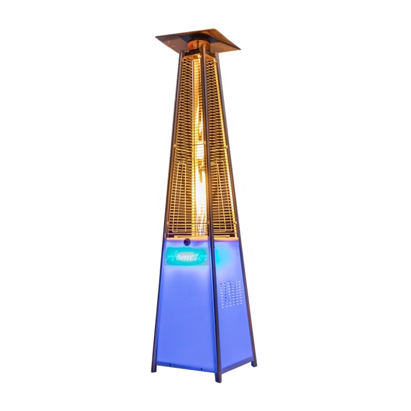 Patio Heater Standing - Piramit Şeklinde LED Cam Tüplü Dış