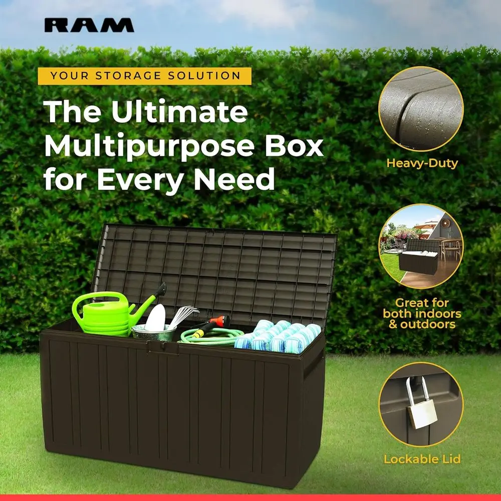 71 Galonluk Kahverengi Dış Mek - Outdoor Furniture With Storage For Cushions incelemesi ve fiyatı