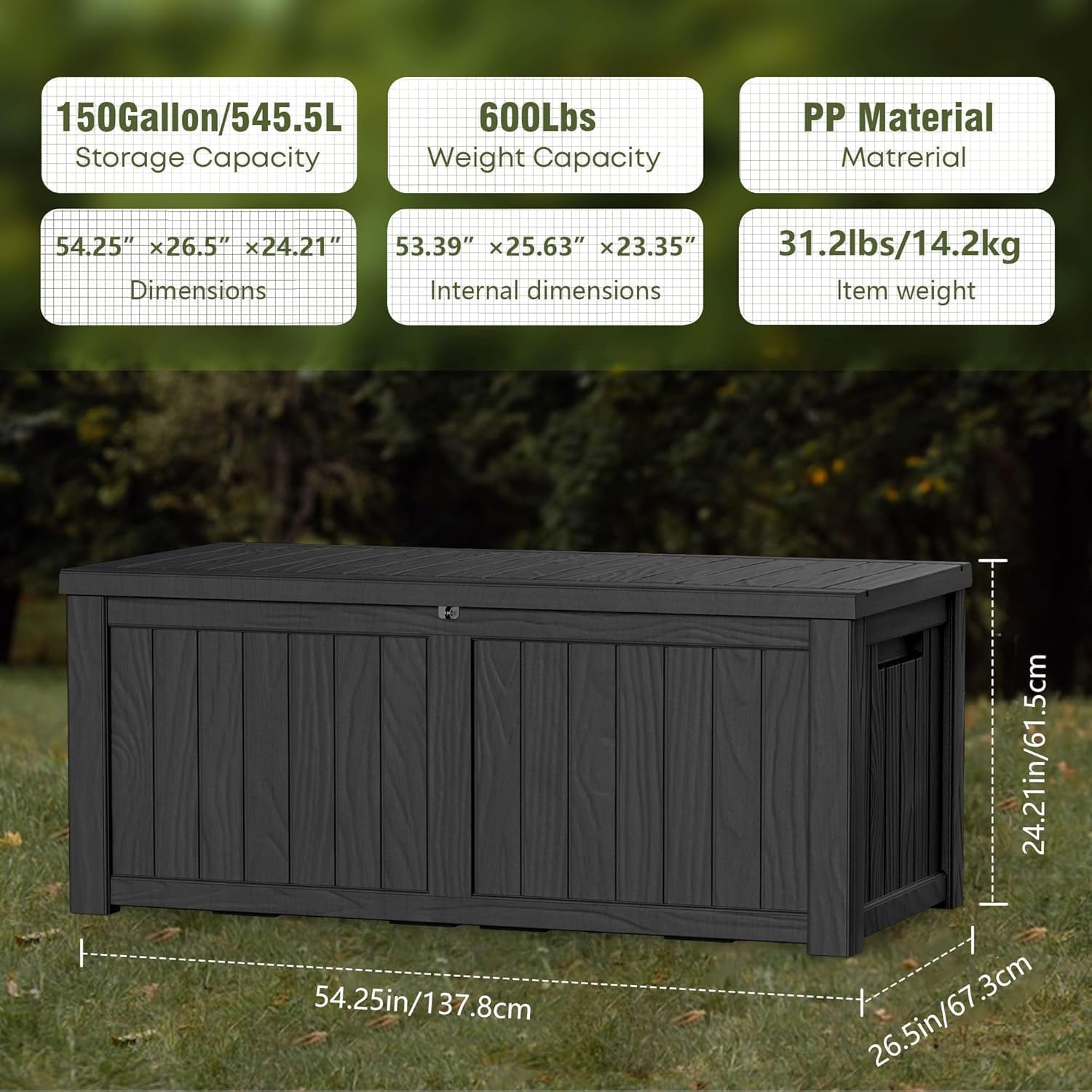 150 Galonluk Dış Mekan Depolam - Outdoor Furniture With Storage For Cushions incelemesi ve fiyatı