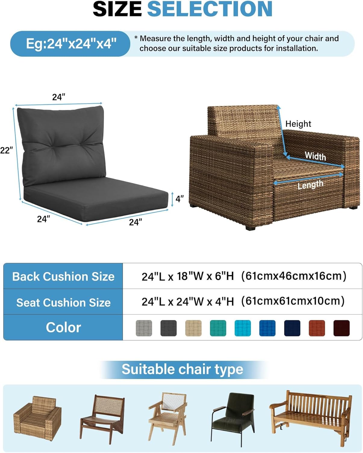 Dış Mekan Veranda Mobilyaları  - Outdoor Furniture Cushions 24 X 24 incelemesi ve fiyatı