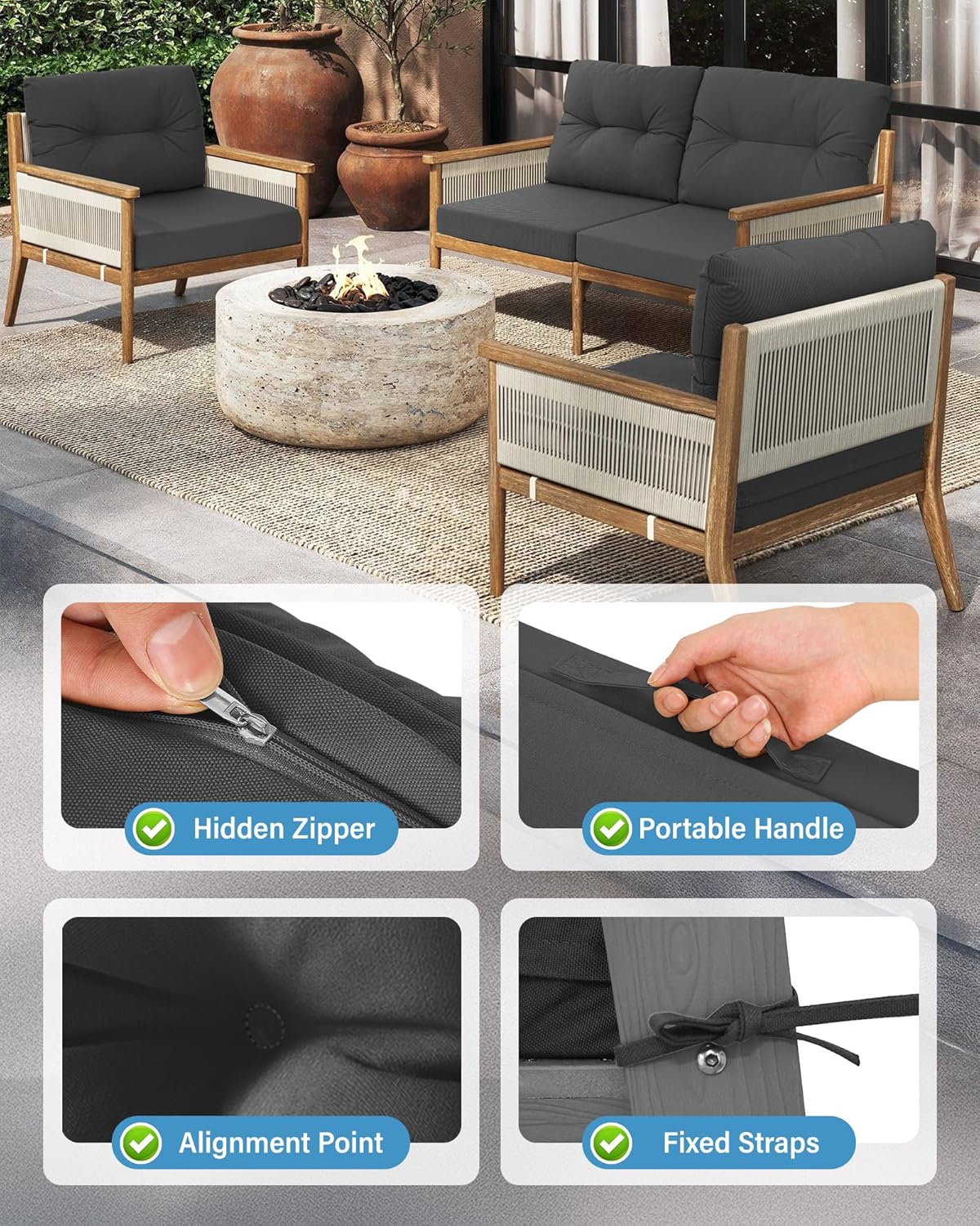 Dış Mekan Veranda Mobilyaları  - Outdoor Furniture Cushions 24 X 24 incelemesi ve fiyatı