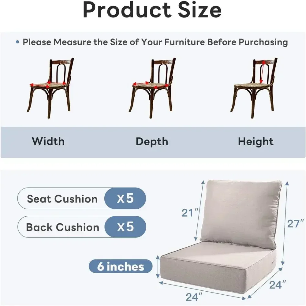 6 Adet Kalın Dış Mekan Sandaly - Outdoor Furniture Cushions 24 X 24 incelemesi ve fiyatı