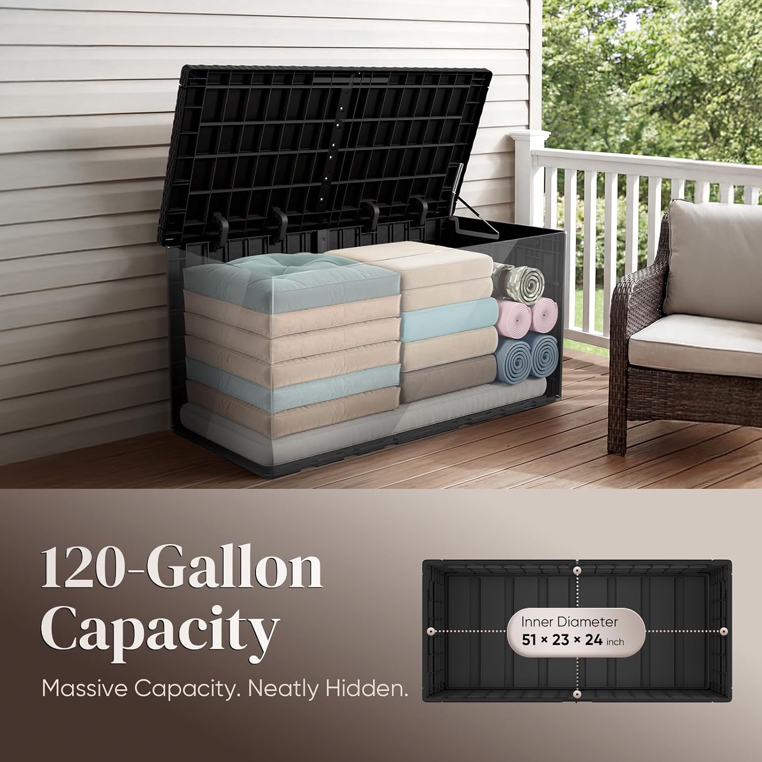 120 Galon Büyük Dış Mekan Depo - Outdoor Furniture With Storage For Cushions incelemesi ve fiyatı