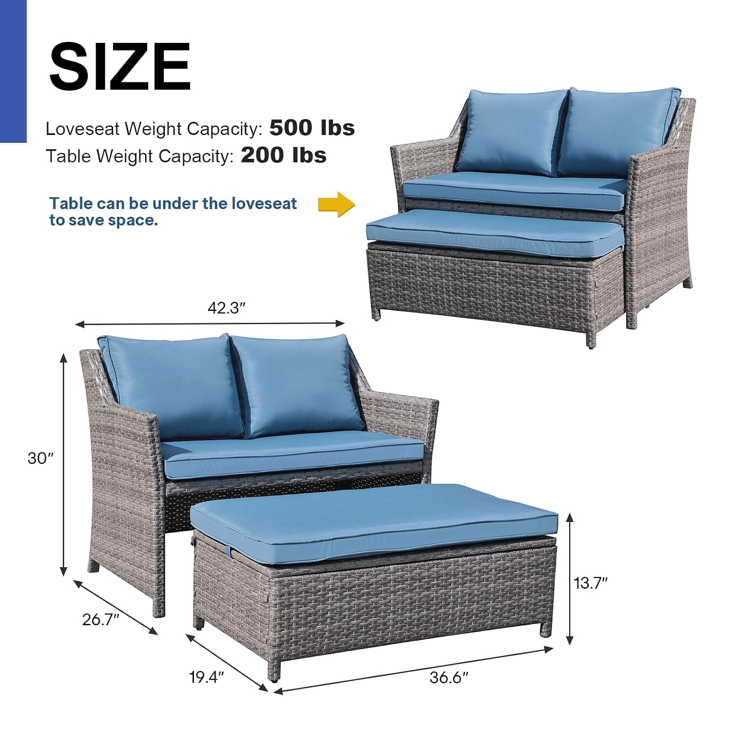 Depolama Alanlı Hasır Bahçe Ko - Outdoor Furniture With Storage For Cushions incelemesi ve fiyatı