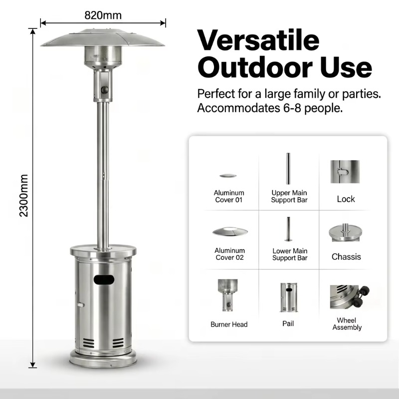 Airo Hızlı Isıtan Şemsiye Tipi - Patio Heater Standing incelemesi ve fiyatı