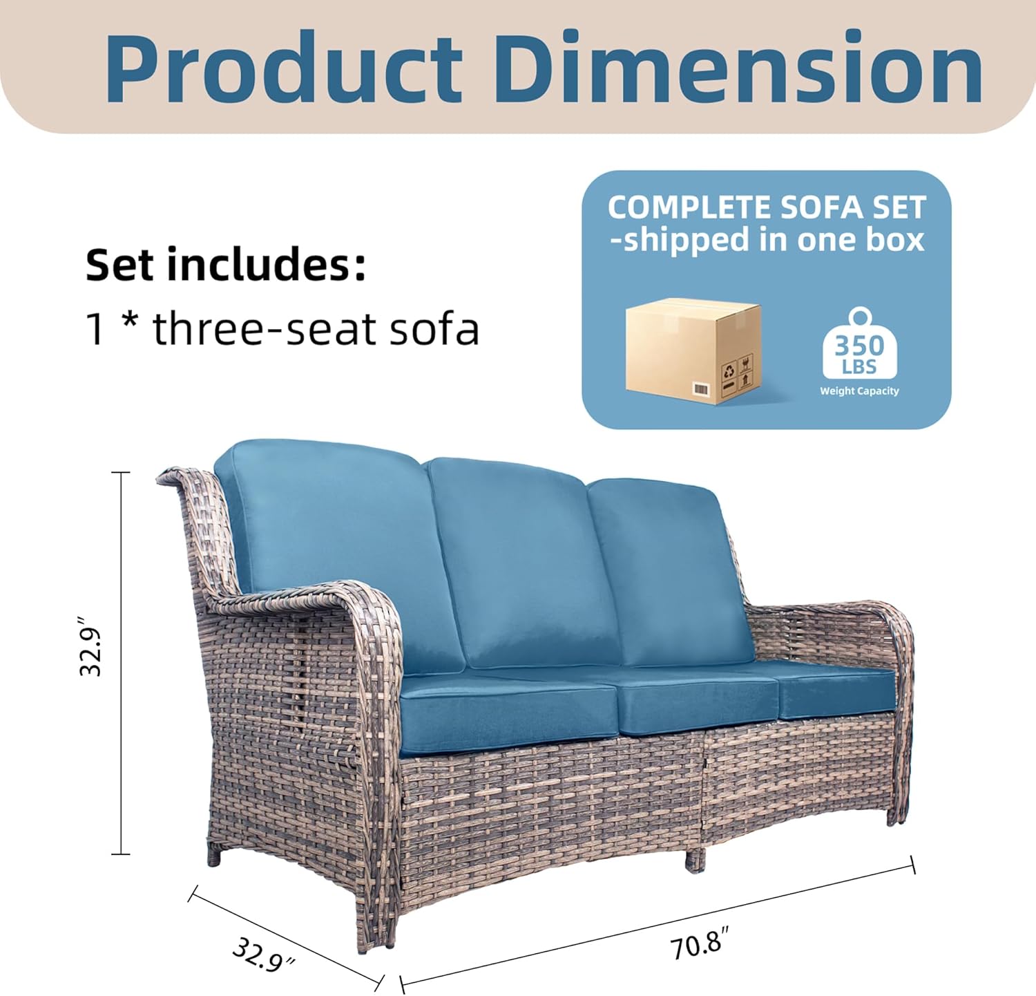 Üç Kişilik Açık Hava Kanepe, H - Outdoor Furniture Material incelemesi ve fiyatı