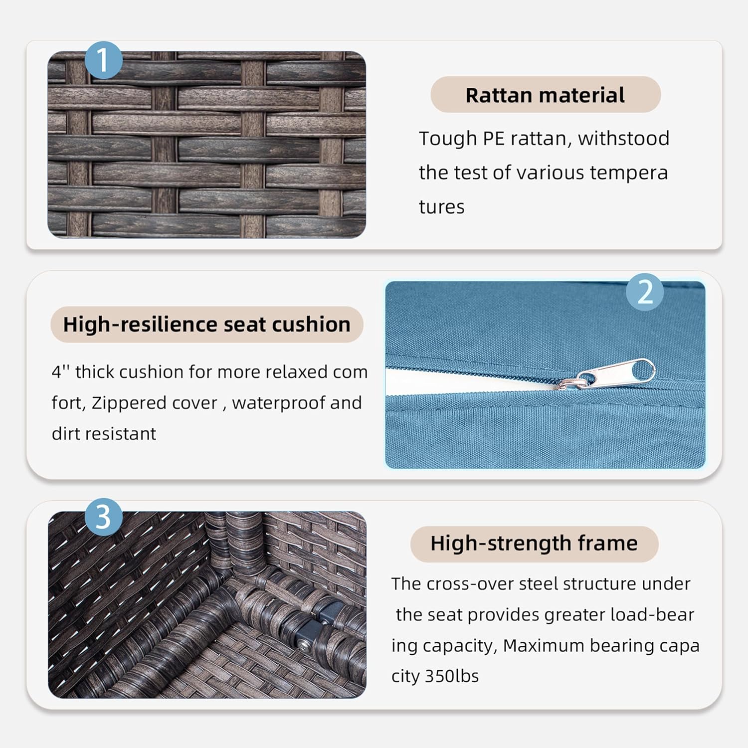 Üç Kişilik Açık Hava Kanepe, H - Outdoor Furniture Material incelemesi ve fiyatı