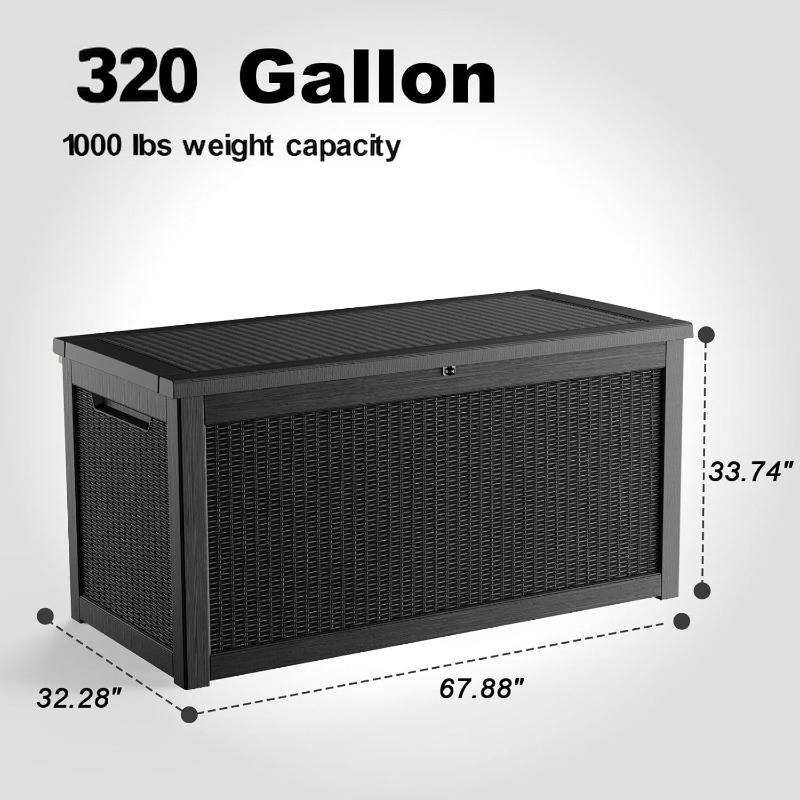 320 Galon Dış Mekan Depolama K - Outdoor Furniture With Storage For Cushions incelemesi ve fiyatı