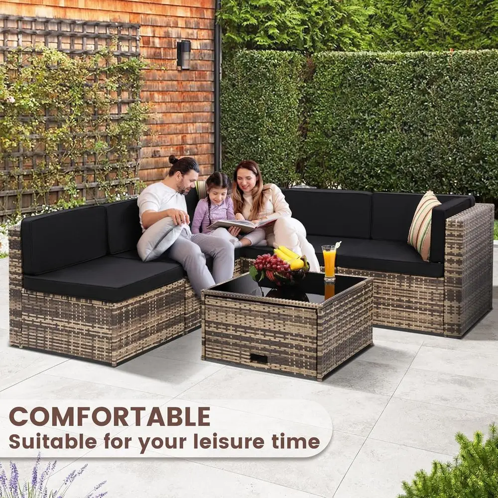 8 Parçalı Açık Hava Hasır Bahç - Outdoor Furniture With Storage For Cushions incelemesi ve fiyatı