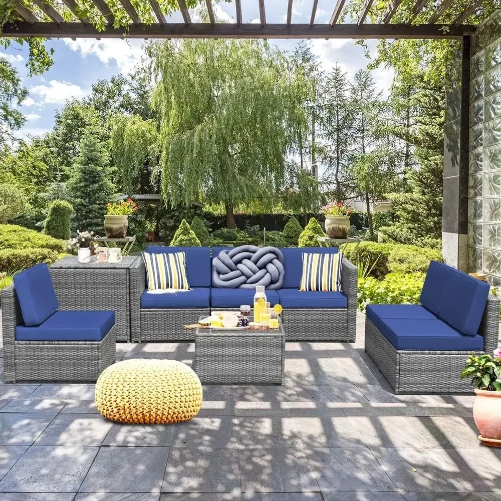 8 Parçalı Açık Hava PE Rattan  - Outdoor Furniture With Storage For Cushions incelemesi ve fiyatı
