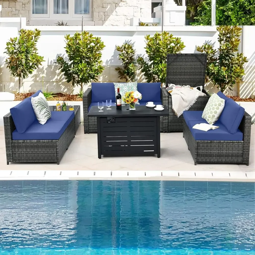 8 Parçalı Açık Hava PE Rattan  - Outdoor Furniture With Storage For Cushions incelemesi ve fiyatı