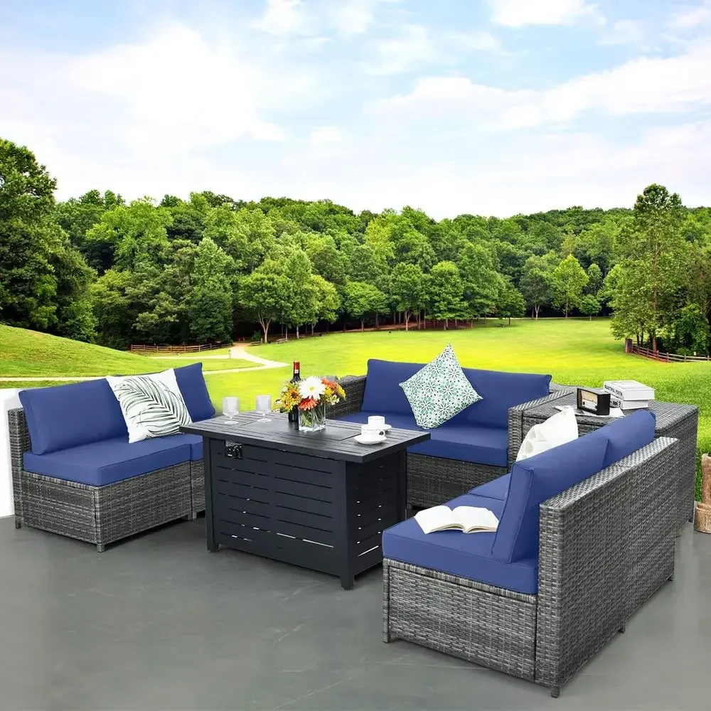 8 Parçalı Açık Hava PE Rattan  - Outdoor Furniture With Storage For Cushions incelemesi ve fiyatı