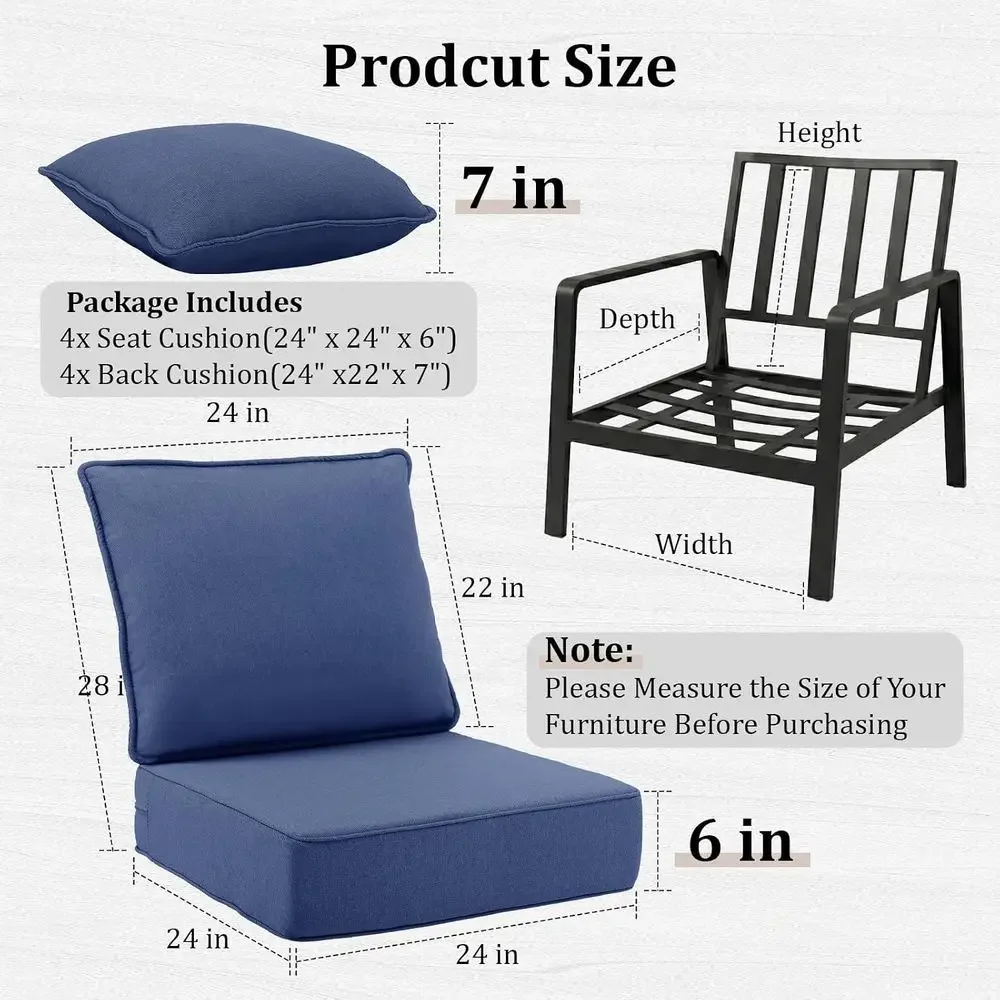 6 Adet Kalın Dış Mekan Sandaly - Outdoor Furniture Cushions 24 X 24 incelemesi ve fiyatı